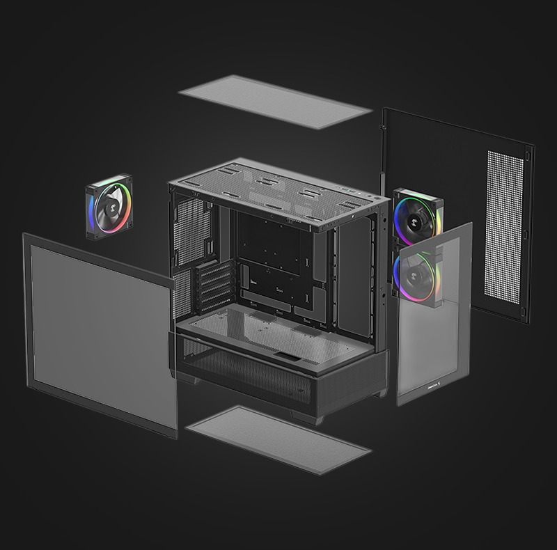 Корпус Deepcool CG380 3F, черный-5